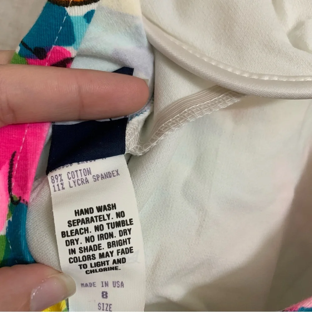 South Point Vintage Cotton Floral One Piece Swim Suit 8 - Picture 6 of 7